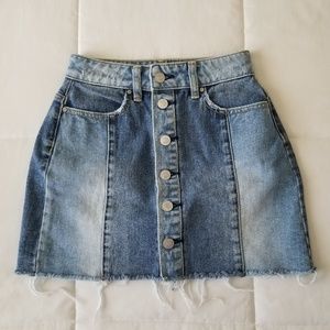 Pacsun Two Toned Denim Jean Skirt Sz 23